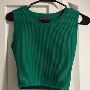 House of Harlow 1960 Emerald Ribbed Crop Top